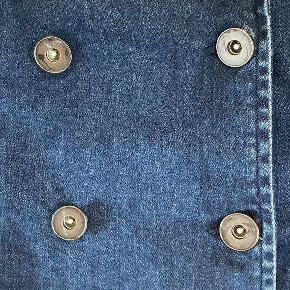 Ashro denim embroidered jacket size 14 button jean jacket or blazer - Picture 5 of 8